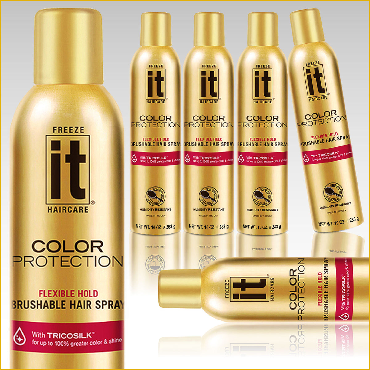 Freeze IT Color Protection Flexible Hold Brushable Hair Spray Aerosol