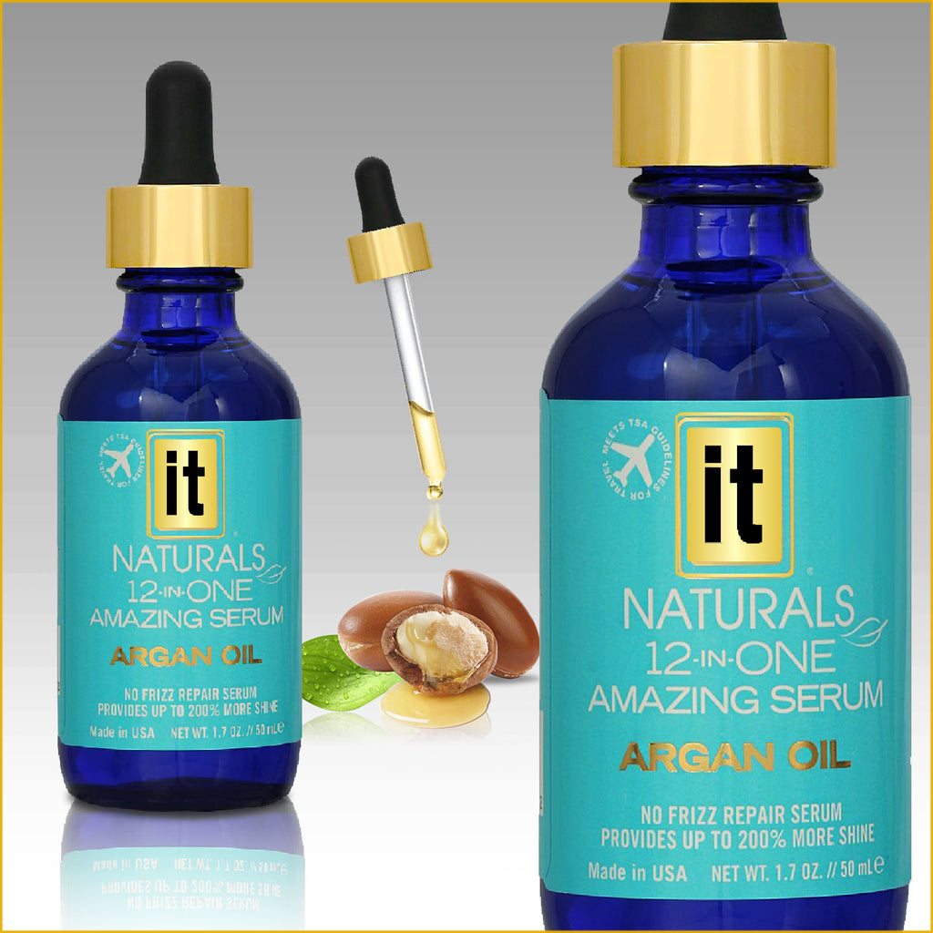IT Naturals 12-in-One Amazing Serum with Argan Oil Dropper Glass Bottle - 1.7 oz