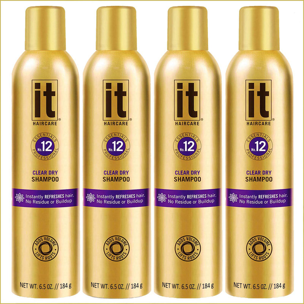 IT Essentials No. 12 Clear Dry Shampoo Aerosol Four Pack $10.00 Off - 6.5 oz