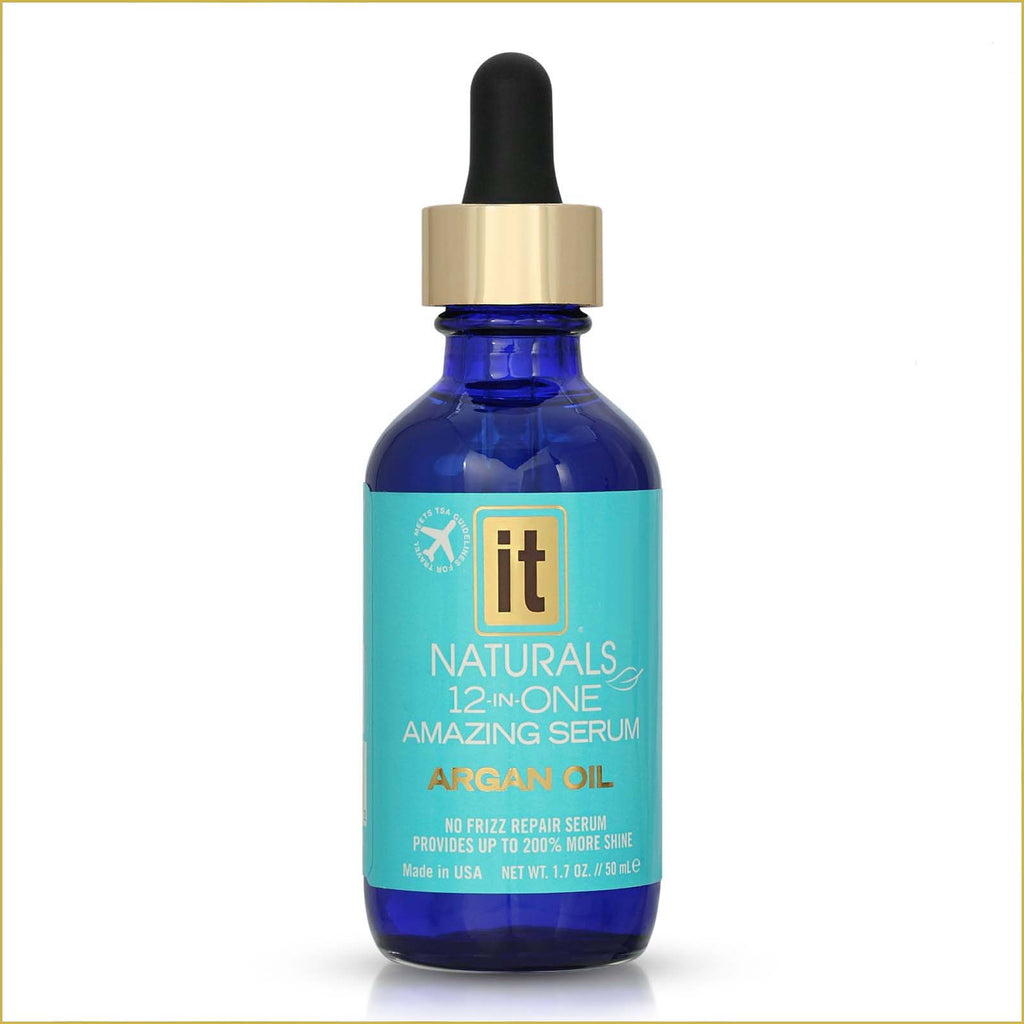 IT Naturals 12-in-One Amazing Serum with Argan Oil Dropper Glass Bottle - 1.7 oz